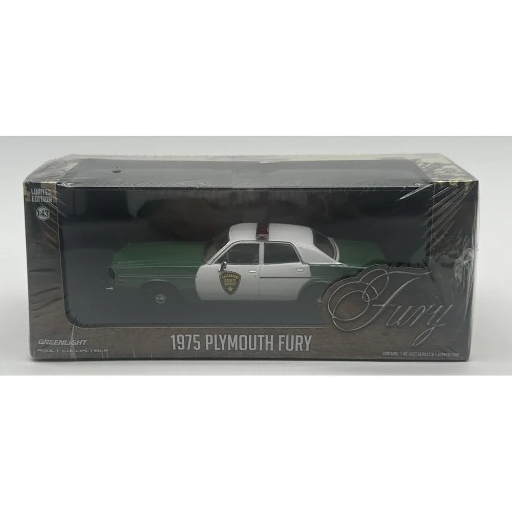 GREENLIGHT 1975 PLYMOUTH FURY CHICKASAW COUNTY SHERIFF DUKES HAZZARD 1/43